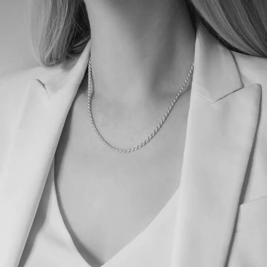 Jessica Sterling Silver Rope Necklace