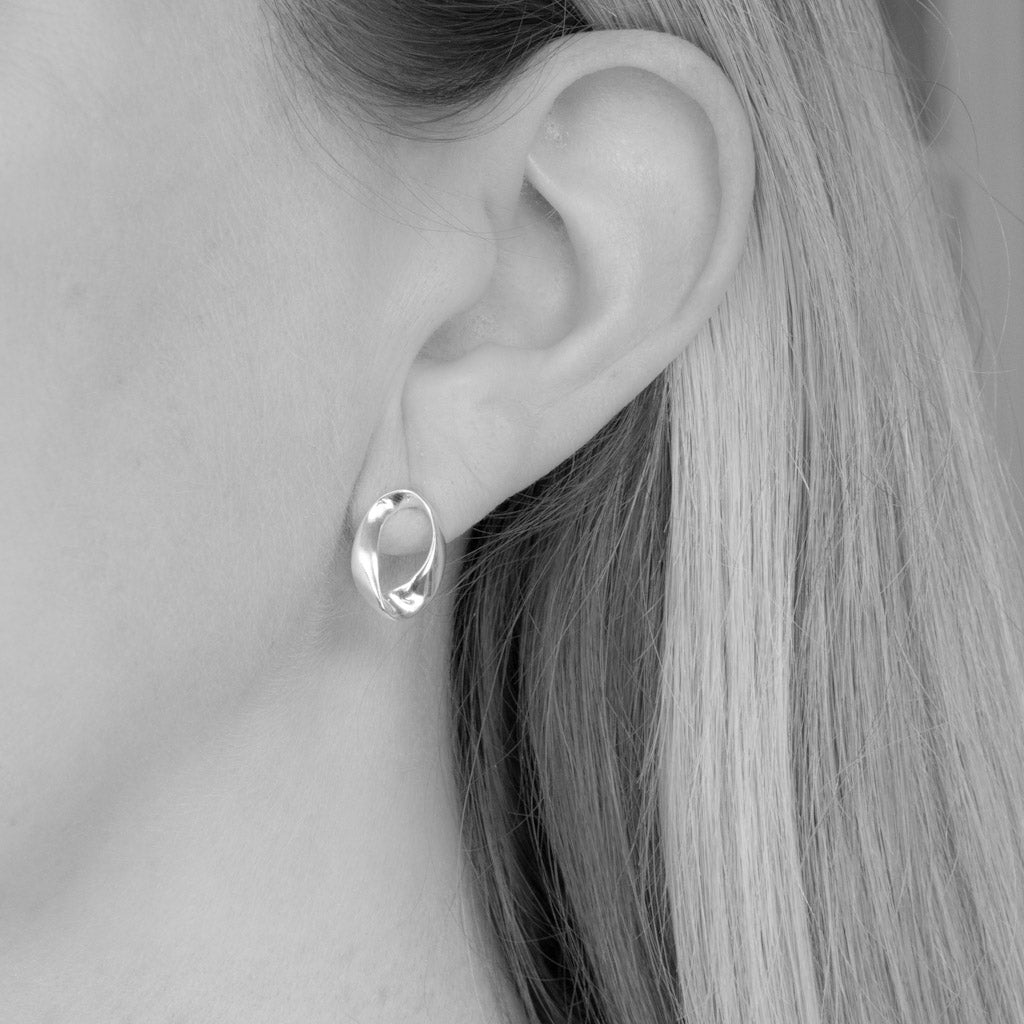 Helene Mobius Sterling Silver Stud Earrings