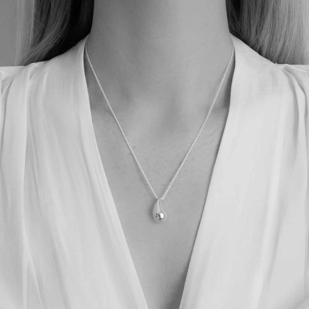 Ida Sterling Silver Teardrop Pendant Necklace