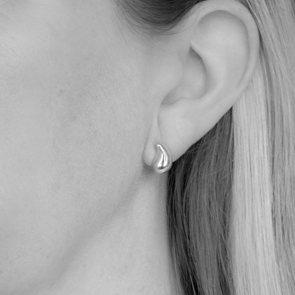 Ida Small Sterling Silver Teardrop Stud Earrings