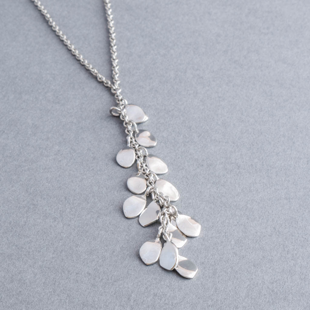Rainfall Petals Sterling Silver Necklace