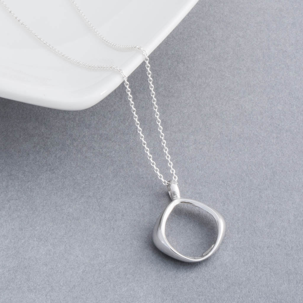 Sterling Silver Giselle Cushion Pendant Necklace