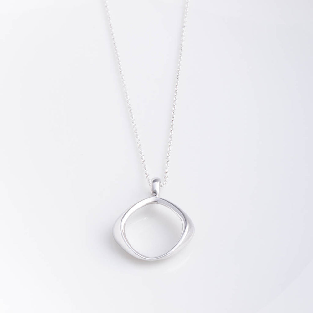 Sterling Silver Giselle Cushion Pendant Necklace