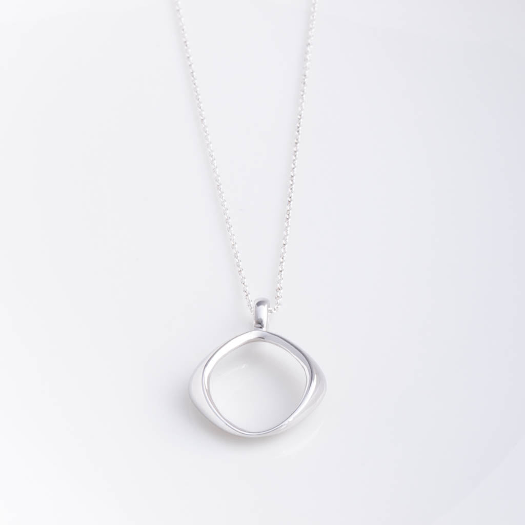Sterling Silver Giselle Cushion Pendant Necklace
