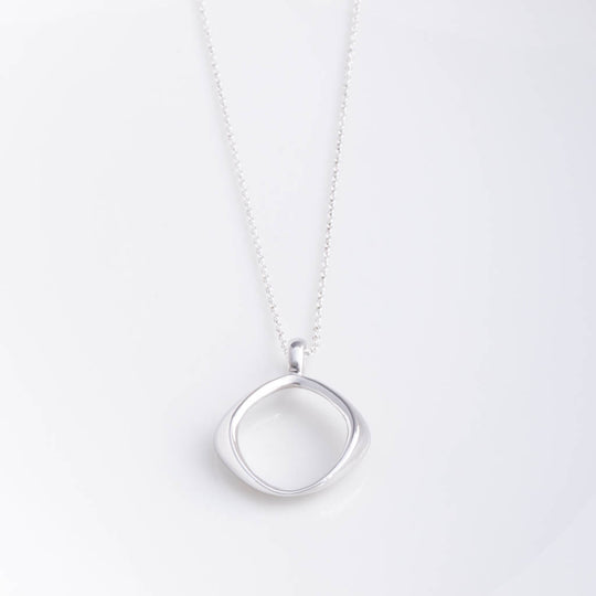 Sterling Silver Giselle Cushion Pendant Necklace
