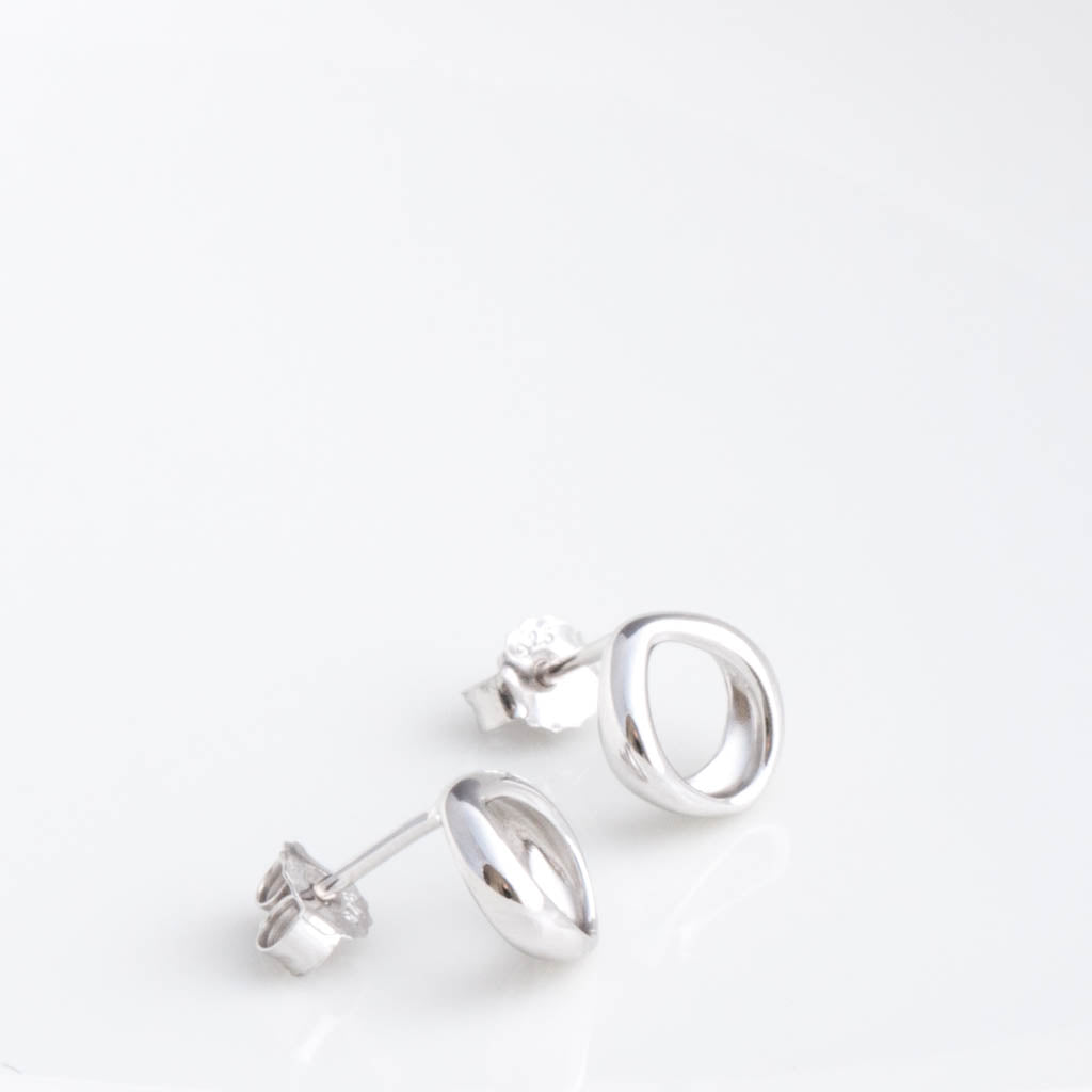 Sterling Silver Giselle Cushion Small Stud Earrings