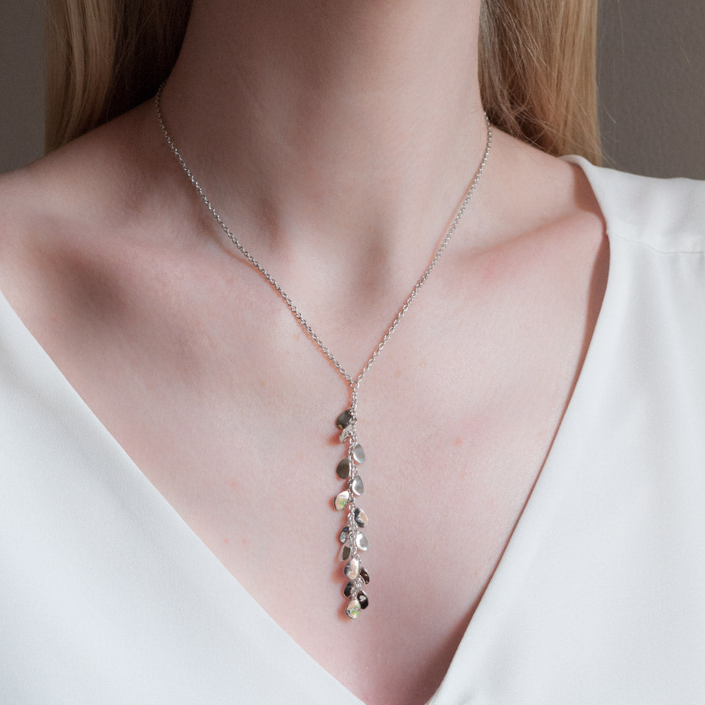 Rainfall Petals Sterling Silver Necklace