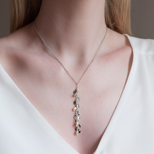 Rainfall Petals Sterling Silver Necklace