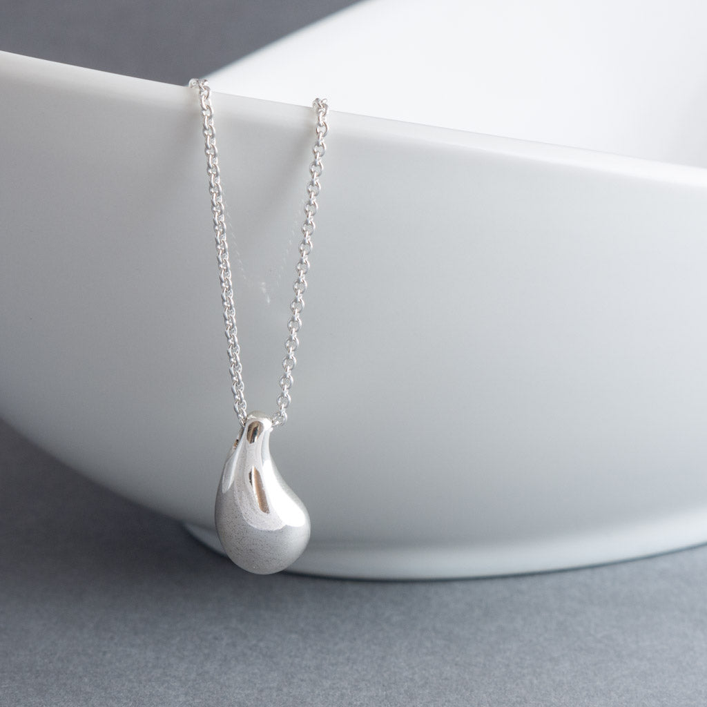 Ida Sterling Silver Teardrop Pendant Necklace