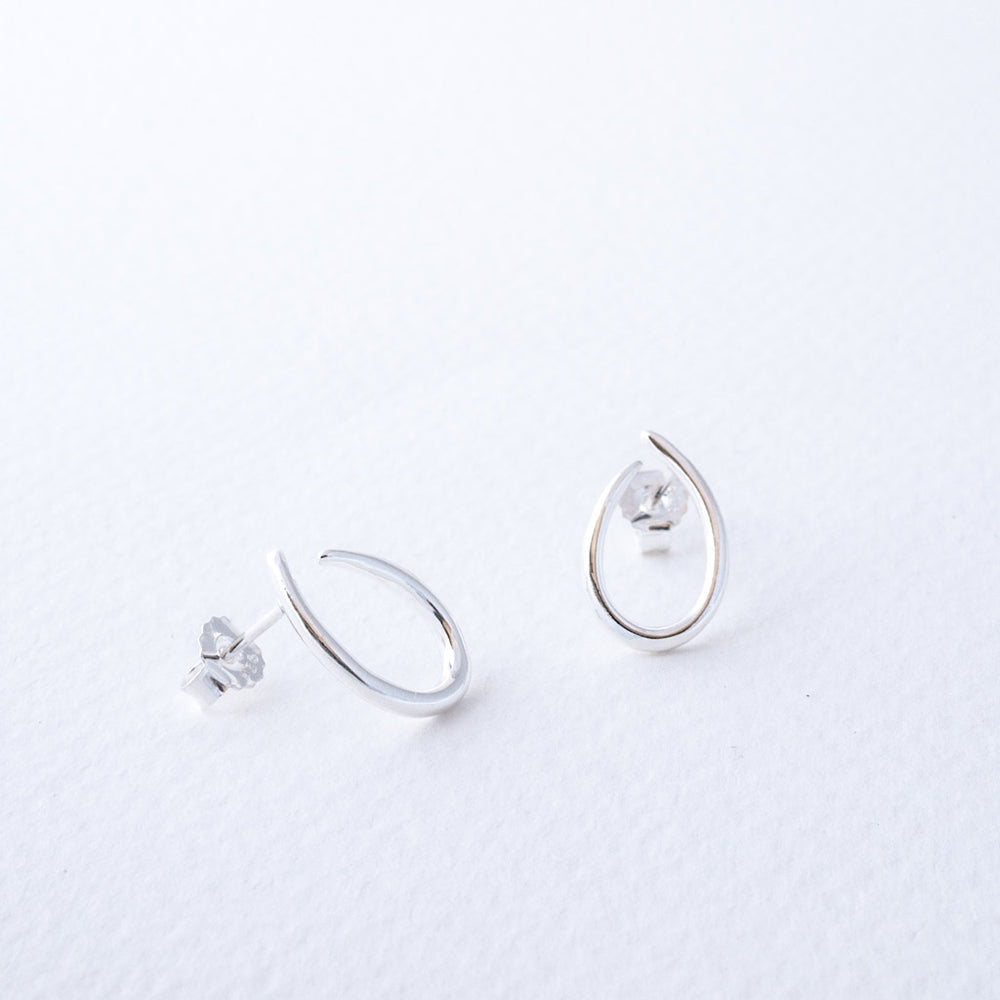 Paloma Sterling Silver Curved U Shape Stud Earrings