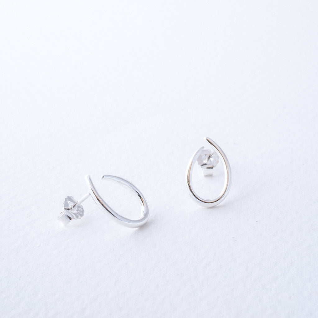 Paloma Sterling Silver Curved U Shape Stud Earrings
