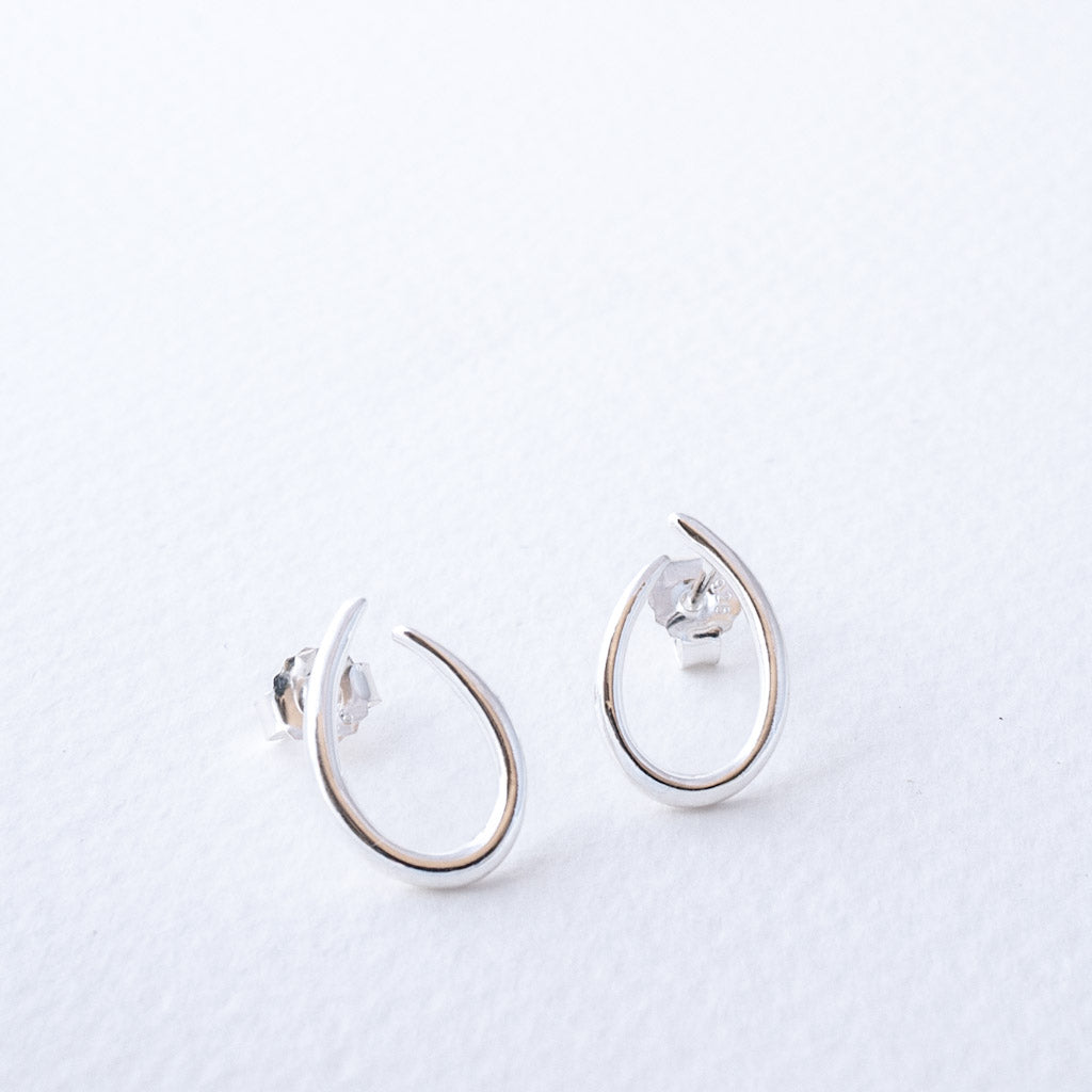 Paloma Sterling Silver Curved U Shape Stud Earrings