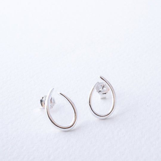 Paloma Sterling Silver Curved U Shape Stud Earrings