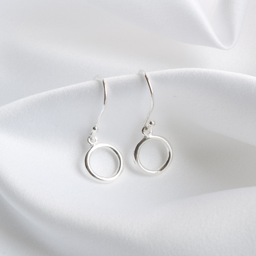 Katie Small Open Circle Drop Earrings