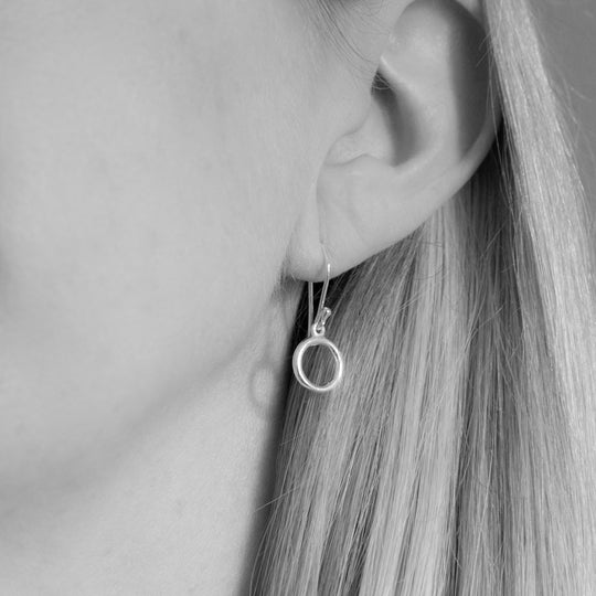 Katie Small Open Circle Drop Earrings