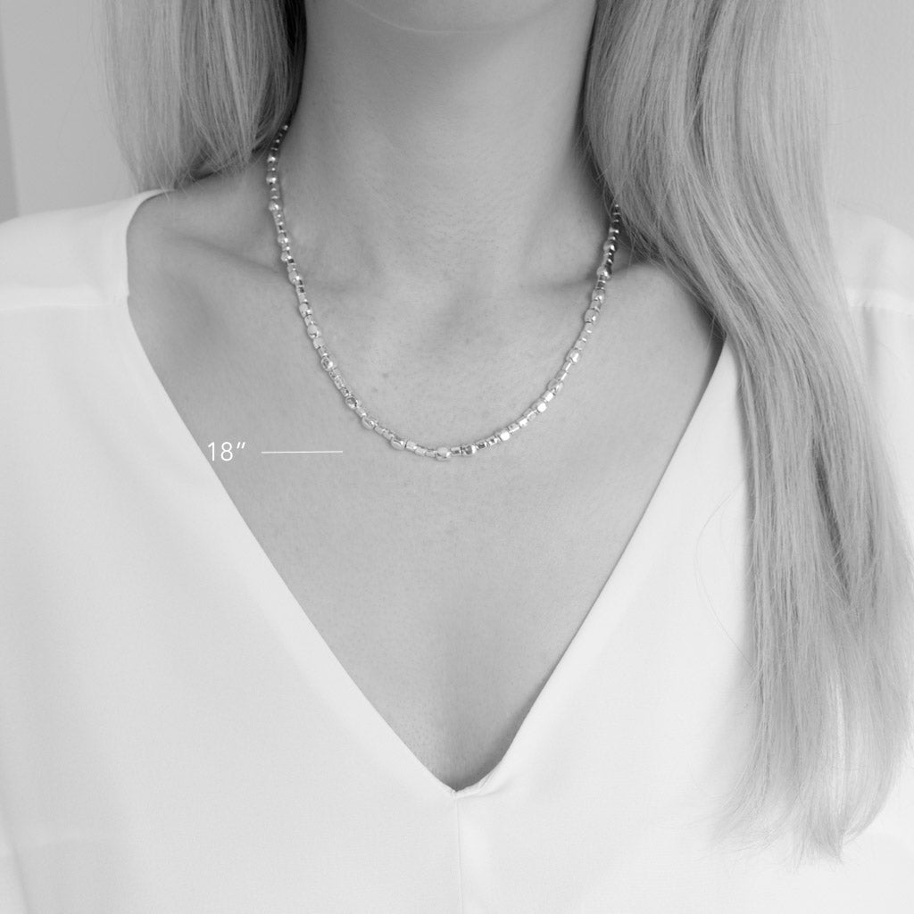 Endless Cubes Sterling Silver Cubes Choker Necklace