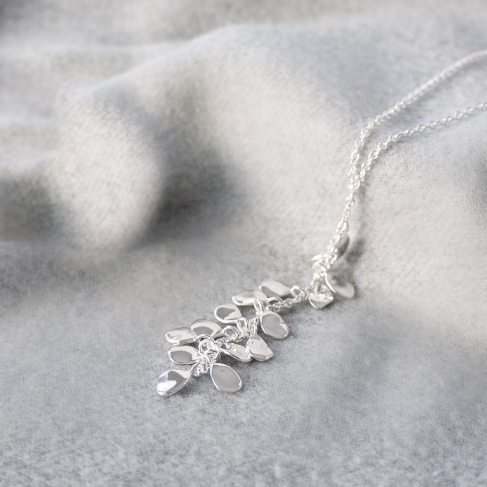 Rainfall Petals Sterling Silver Necklace