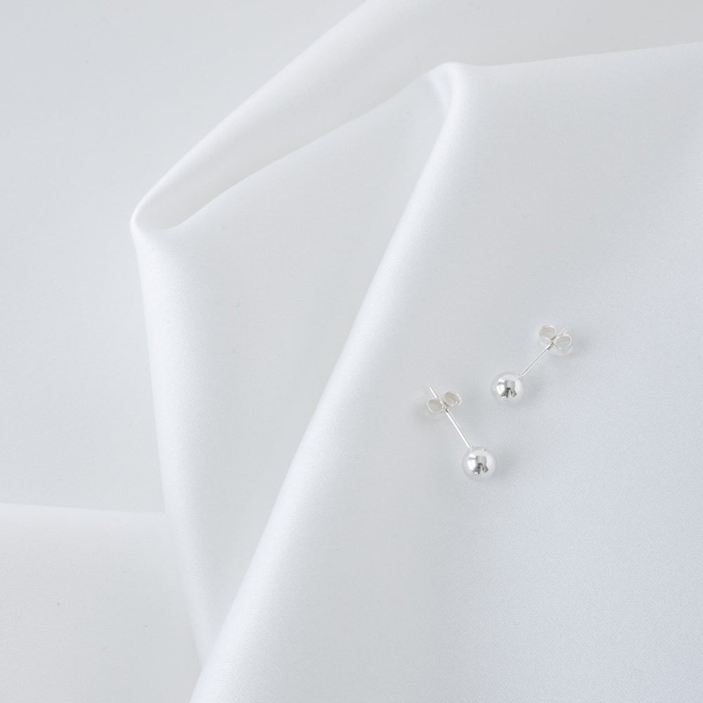Sterling Silver 5mm Ball Stud Earrings