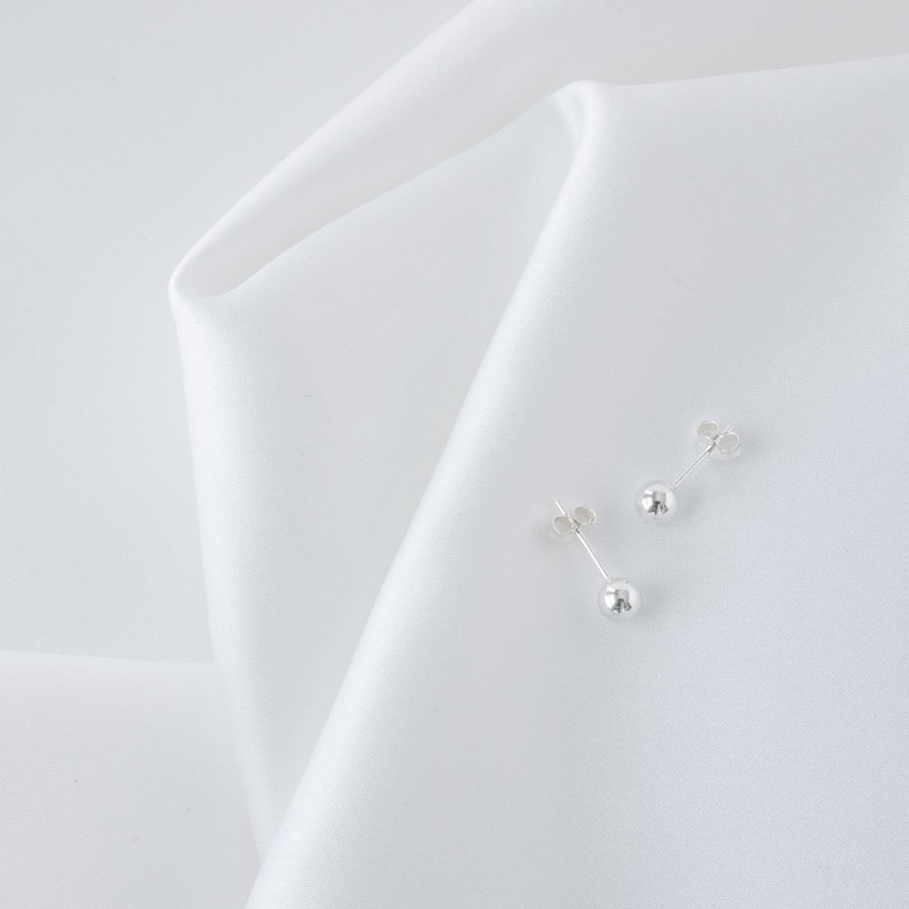 Sterling Silver 5mm Ball Stud Earrings