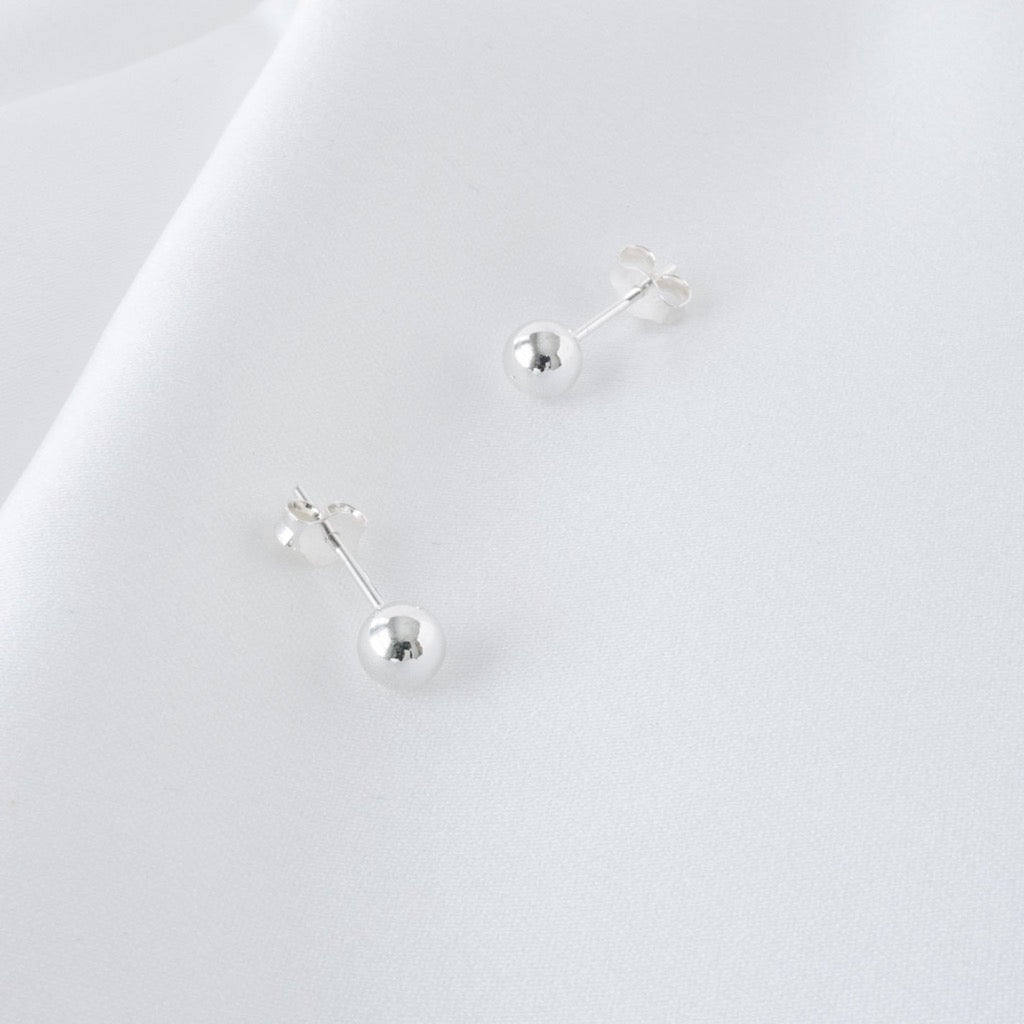 Sterling Silver 5mm Ball Stud Earrings