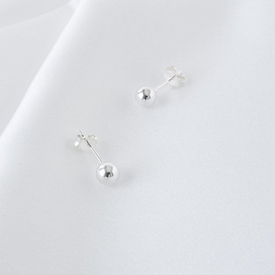Sterling Silver 5mm Ball Stud Earrings