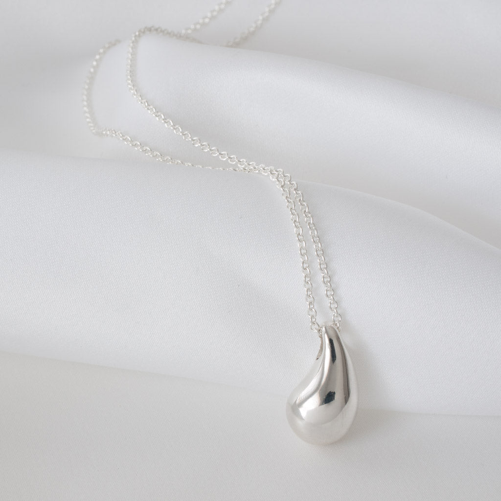 Ida Sterling Silver Teardrop Pendant Necklace