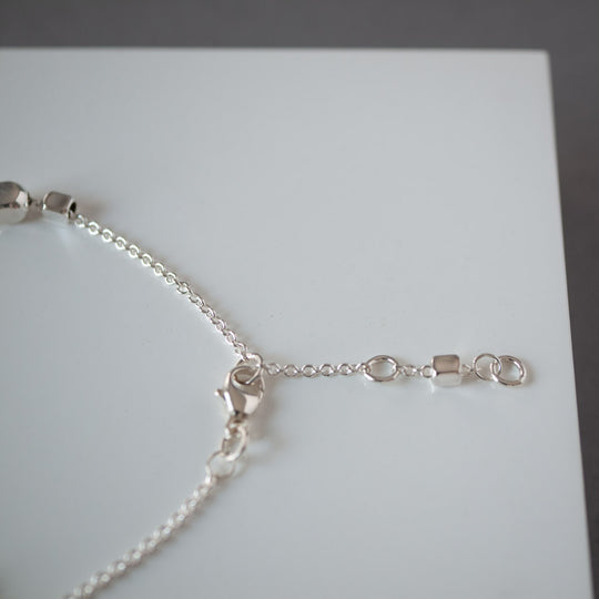 Endless Cubes Sterling Silver Small Square Cube Bracelet